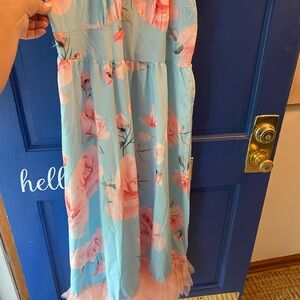 SHEIN floral midi dress 1X